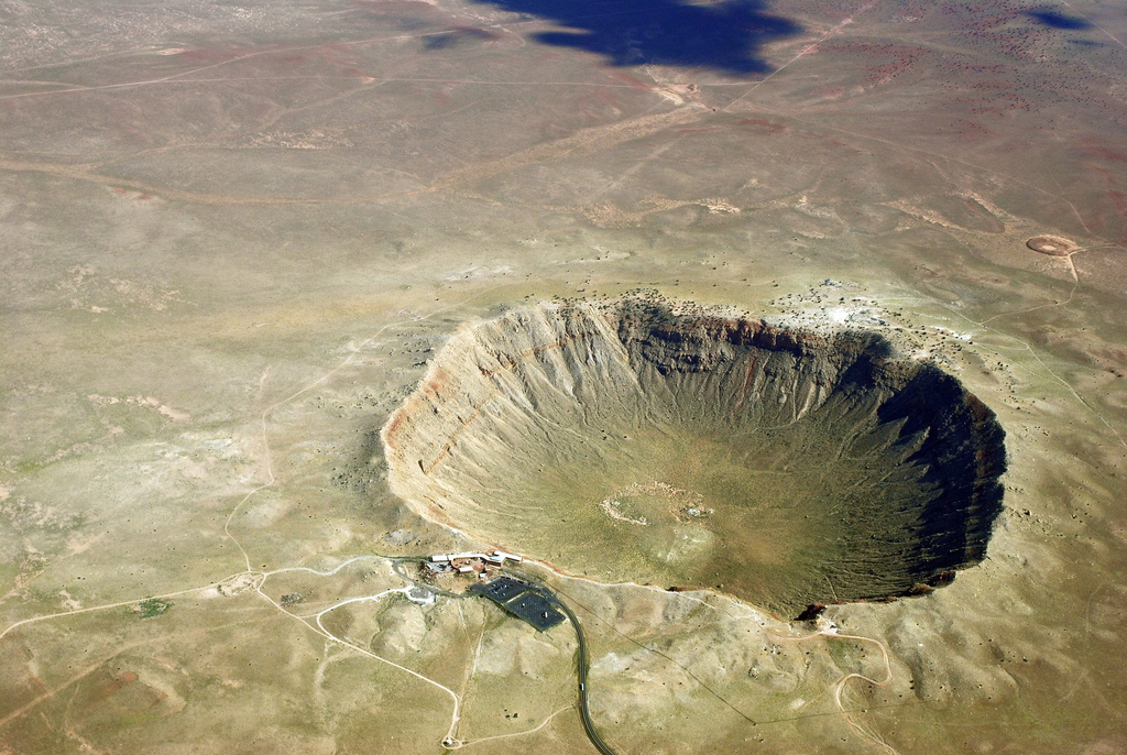 Arizona Meteor Crater. Photo by Shane Torgerson, via Wikimedia Commons